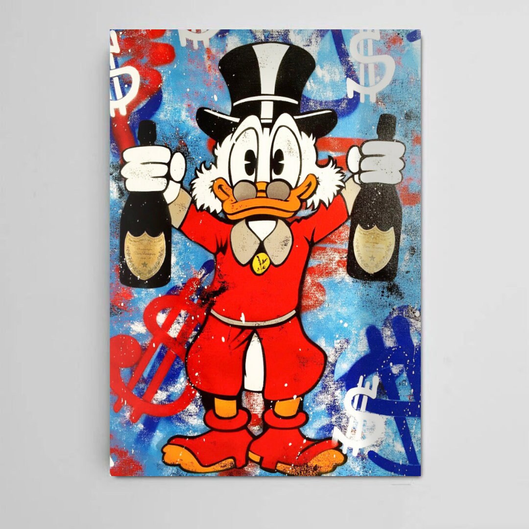 Scrooge McDuck with Domperignon bottle!