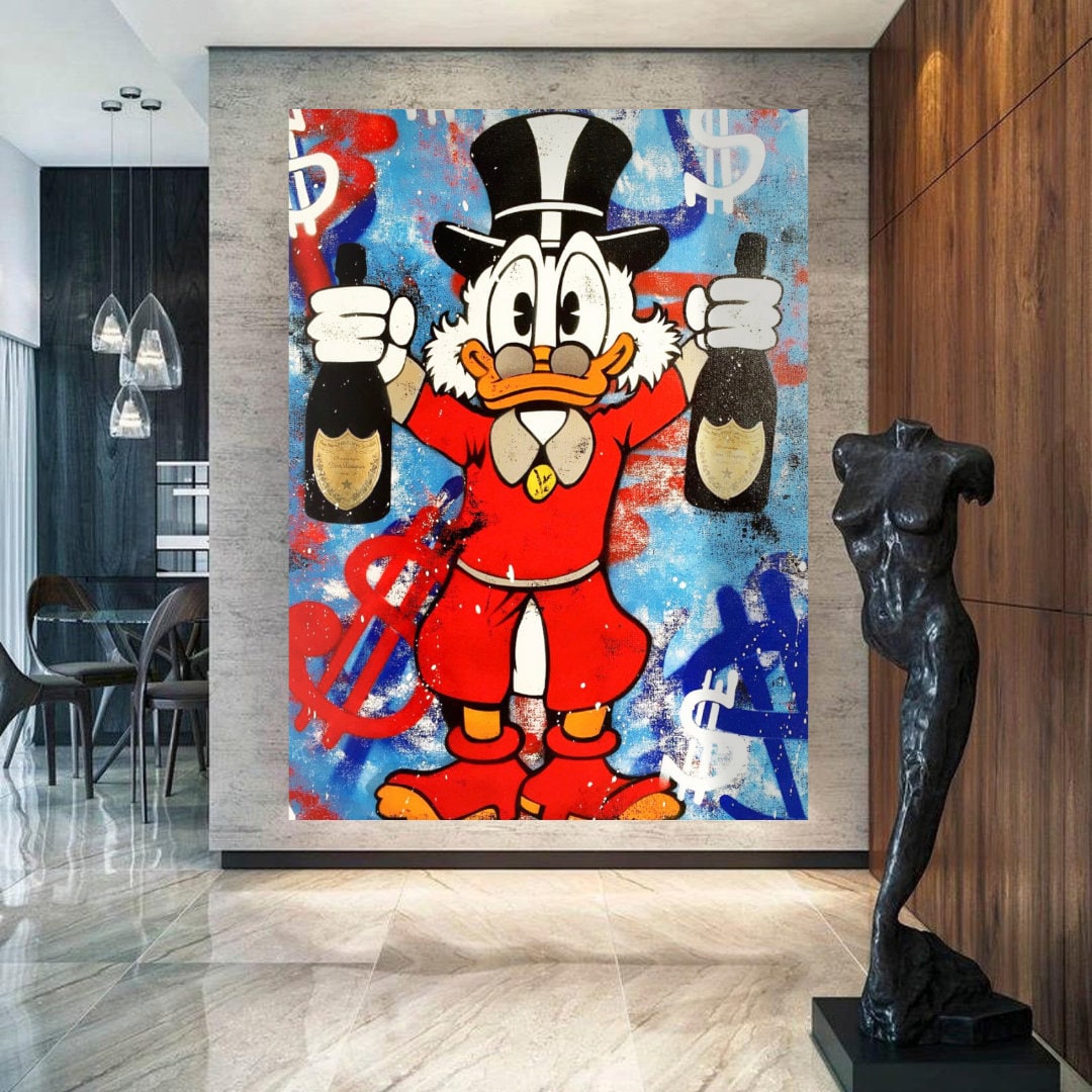 Scrooge McDuck with Domperignon bottle!