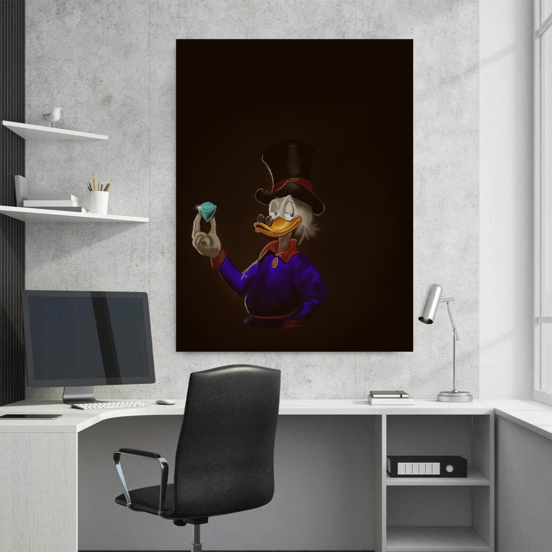 Scrooge Mcduck - preciuous diamond Printable art Contemporary art Wall art Office wall art Modern digital art Inspirational wall art