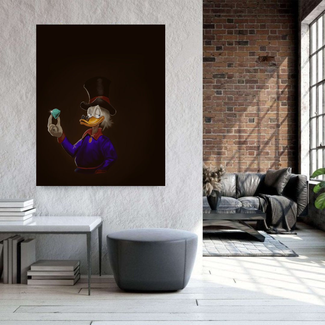 Scrooge Mcduck - preciuous diamond Printable art Contemporary art Wall art Office wall art Modern digital art Inspirational wall art