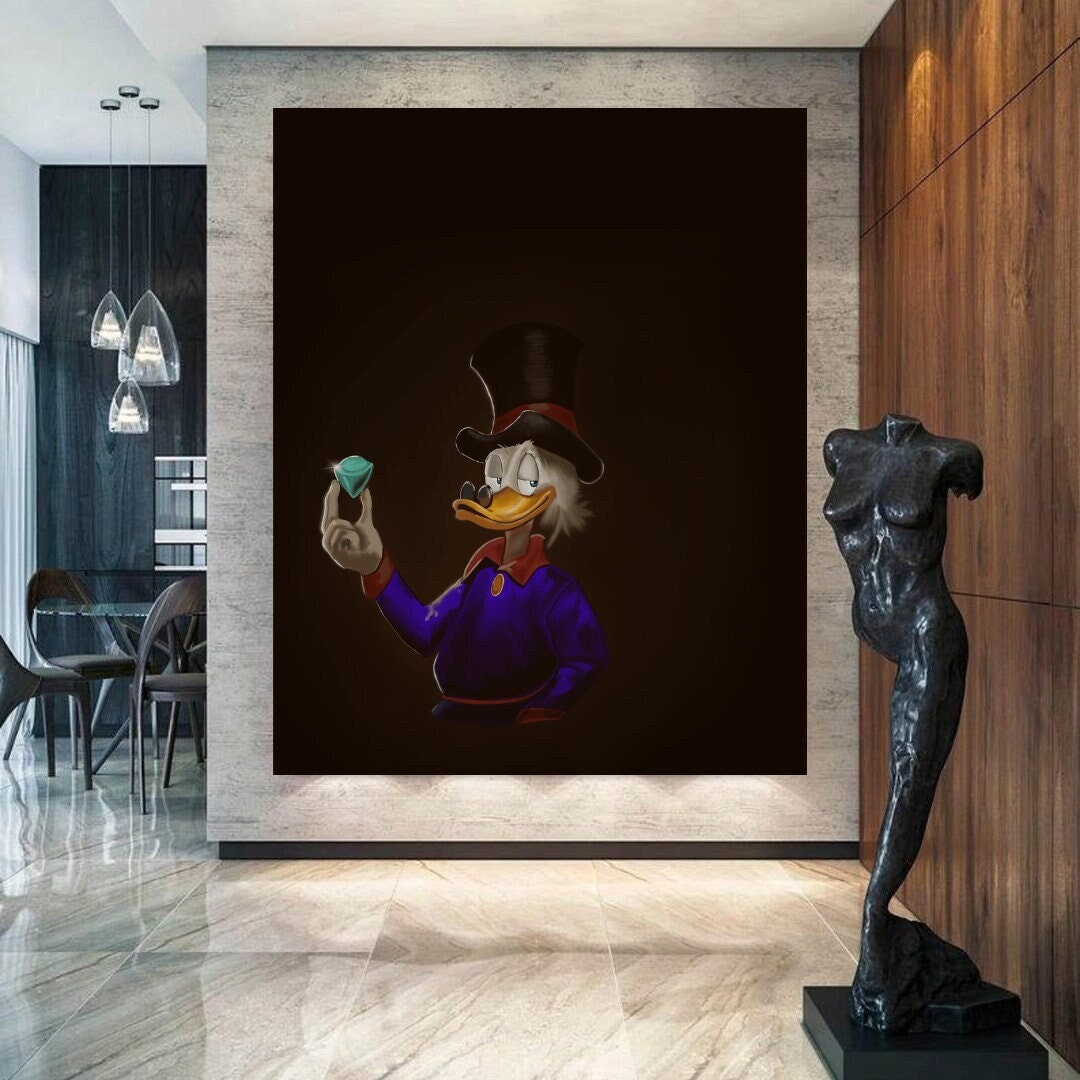 Scrooge Mcduck - preciuous diamond Printable art Contemporary art Wall art Office wall art Modern digital art Inspirational wall art