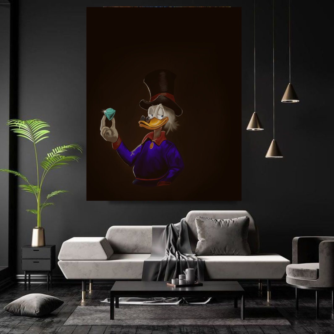 Scrooge Mcduck - preciuous diamond Printable art Contemporary art Wall art Office wall art Modern digital art Inspirational wall art