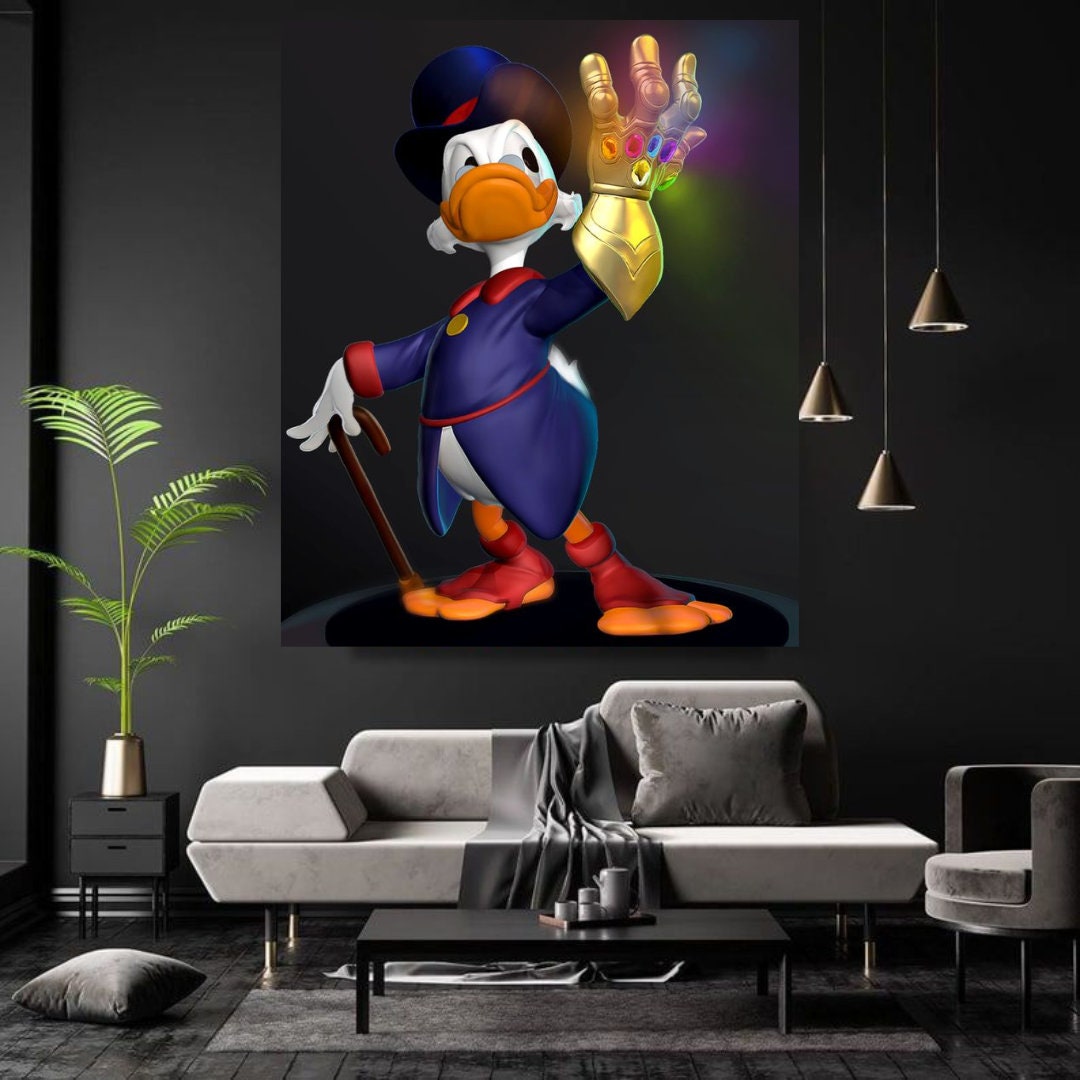 Scrooge Mcduck glove diamonds Printable art Contemporary art Wall art Office wall art Modern digital art Inspirational wall art