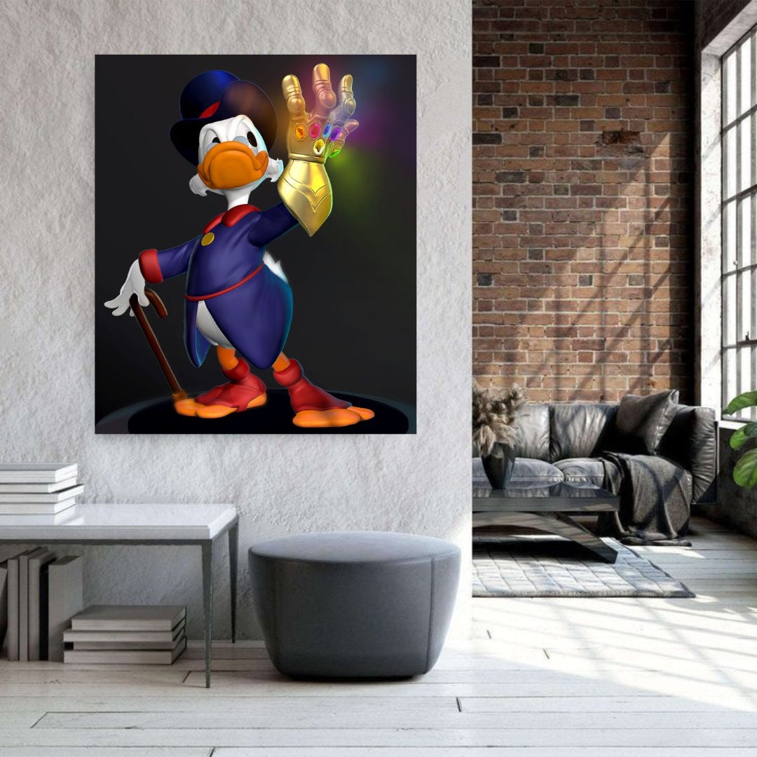 Scrooge Mcduck glove diamonds Printable art Contemporary art Wall art Office wall art Modern digital art Inspirational wall art