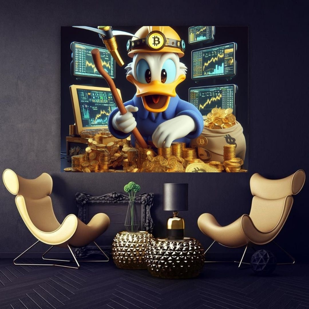 Scrooge Mcduck - million dollar Printable art Contemporary art Wall art Office wall art Modern digital art Inspirational wall art