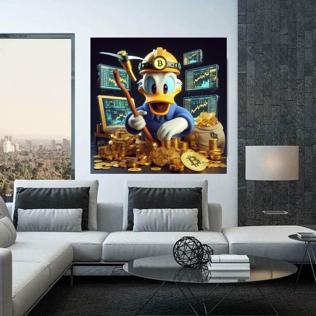 Scrooge Mcduck - million dollar Printable art Contemporary art Wall art Office wall art Modern digital art Inspirational wall art