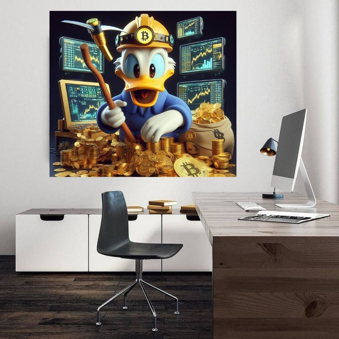 Scrooge Mcduck - million dollar Printable art Contemporary art Wall art Office wall art Modern digital art Inspirational wall art