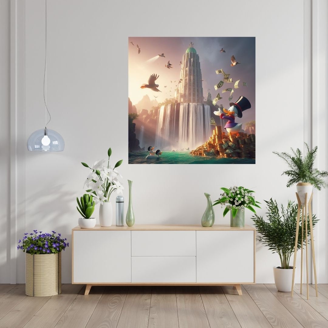 Scrooge Mcduck tower Printable art Contemporary art Wall art Office wall art Modern digital art Inspirational wall art