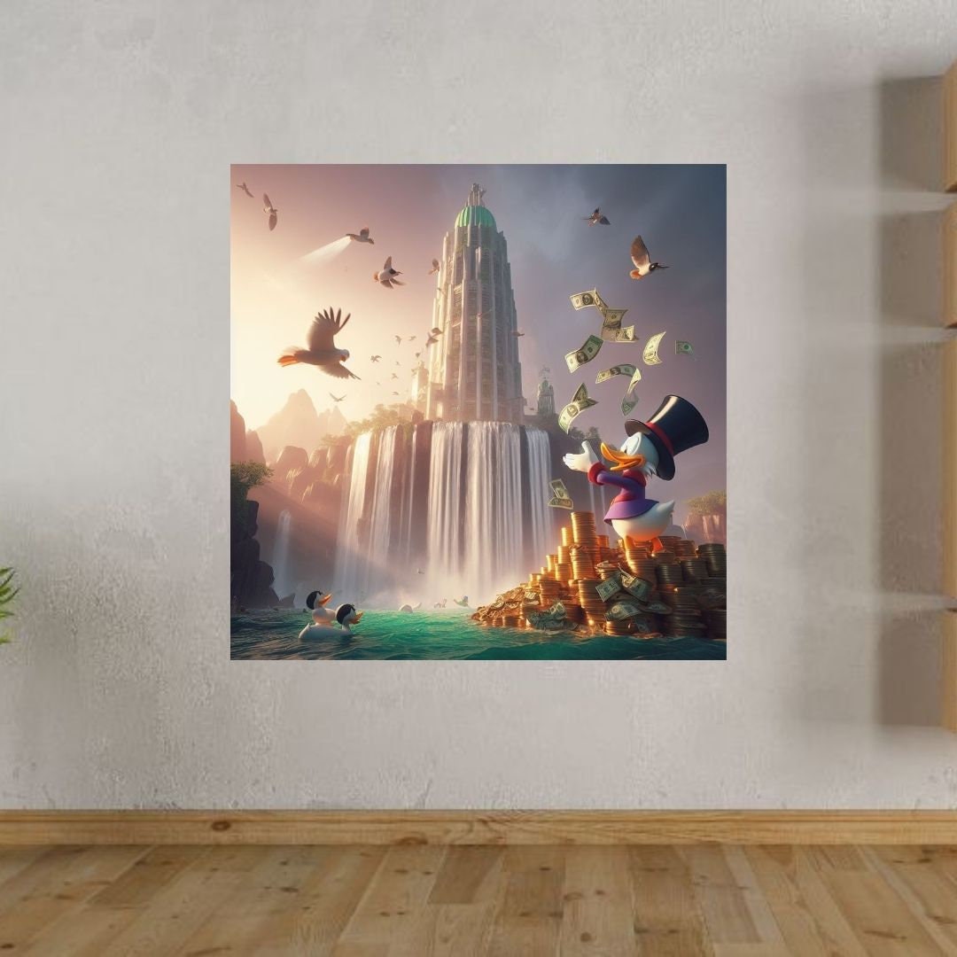 Scrooge Mcduck tower Printable art Contemporary art Wall art Office wall art Modern digital art Inspirational wall art