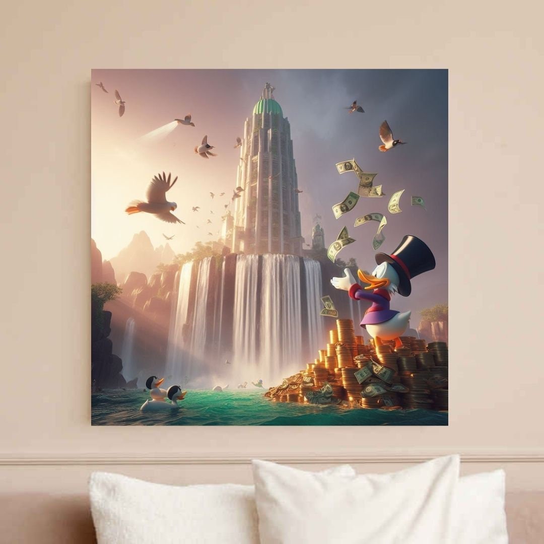 Scrooge Mcduck tower Printable art Contemporary art Wall art Office wall art Modern digital art Inspirational wall art